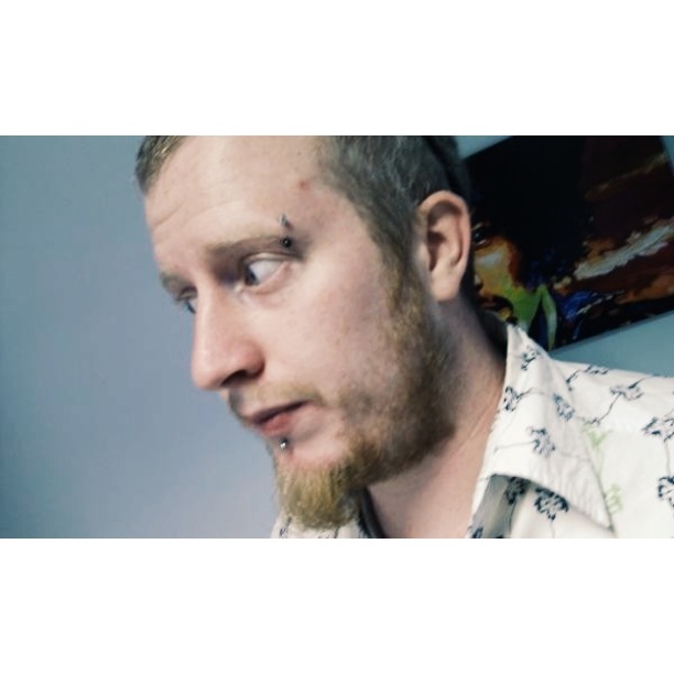 also pierced Rick's eyebrow & lip...