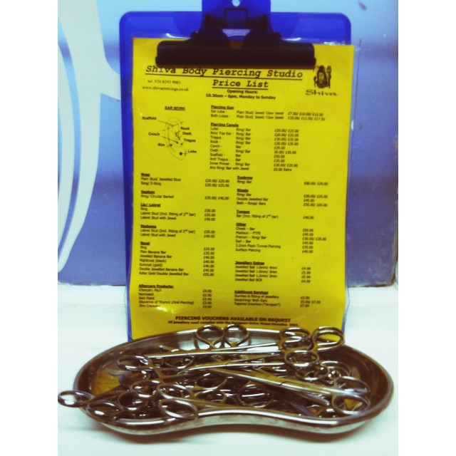 Shiva Piercings Price List