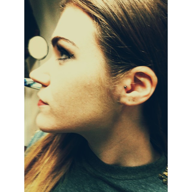 Hanna's Tragus Piercing