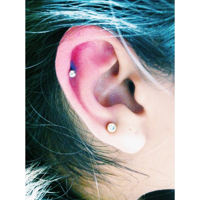 Right Top Ear Piercing