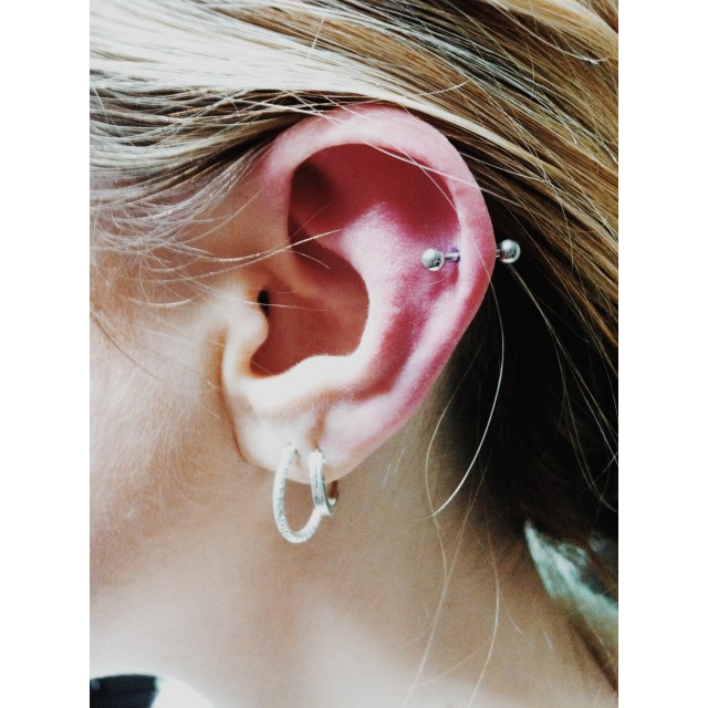 Mid Ear Cartilage Piercing