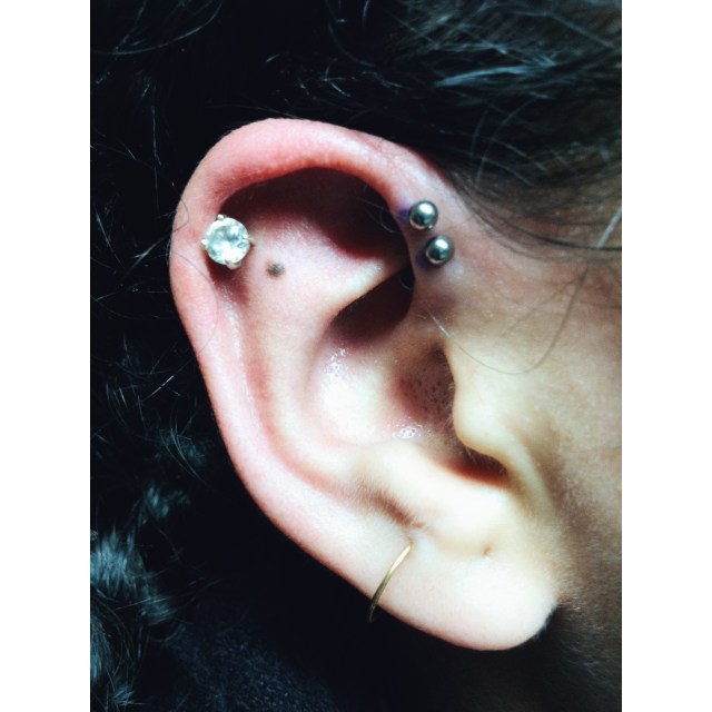 Sasha's Double Inner-Pinner Piercings