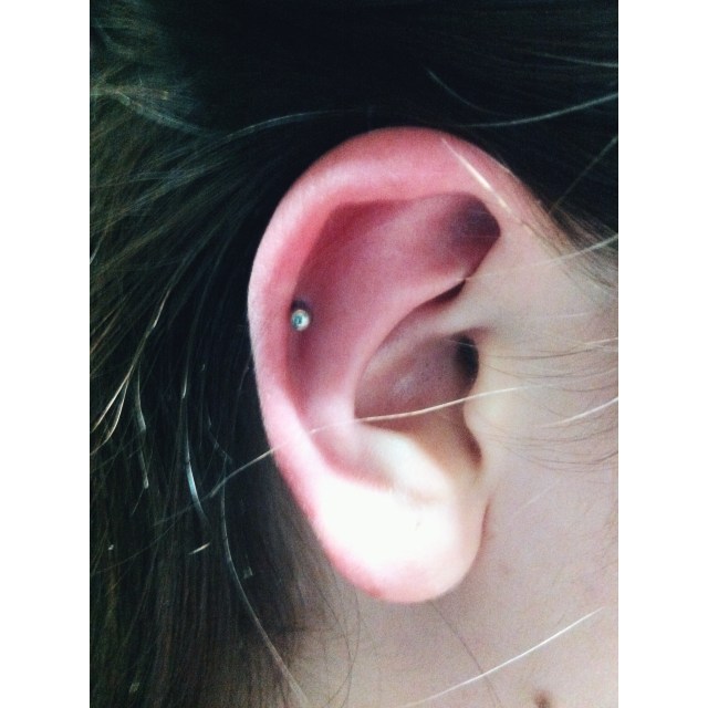Mid Ear Cartilage Piercing