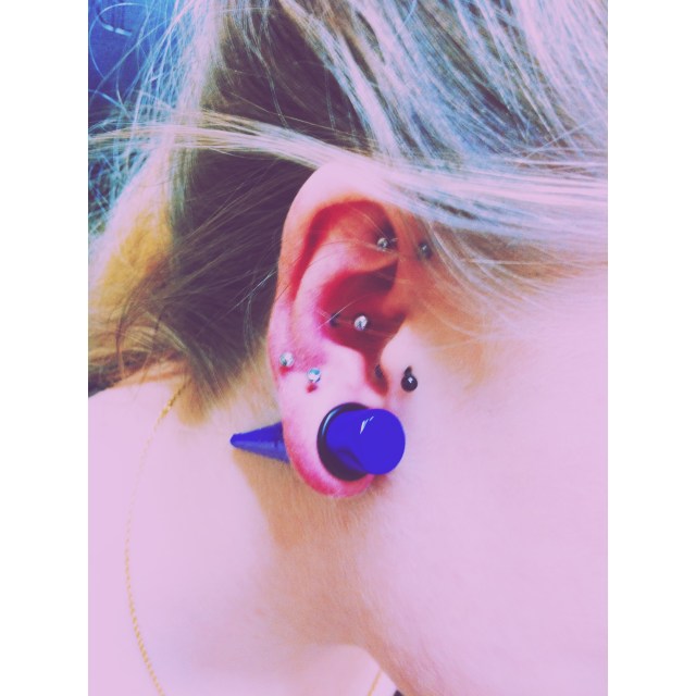 Fresh Conch Piercing & 12mm Lobe Stretch among others.