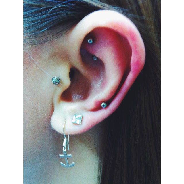 Rook & Lower Ear Cartilage⚡Double Piercings