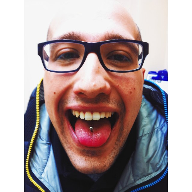Vito's Tongue Piercing