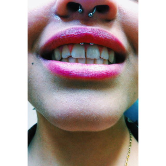 Healed Septum & Fresh Smiley Piercings