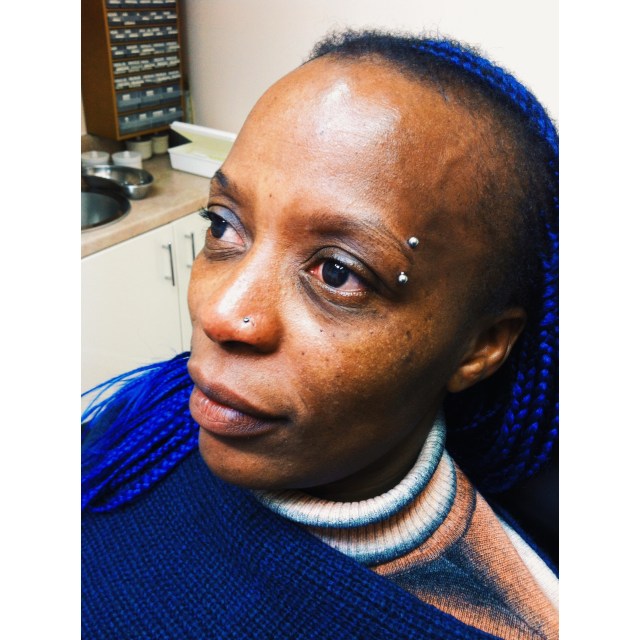 Cordillia's Nose & Eyebrow Piercings