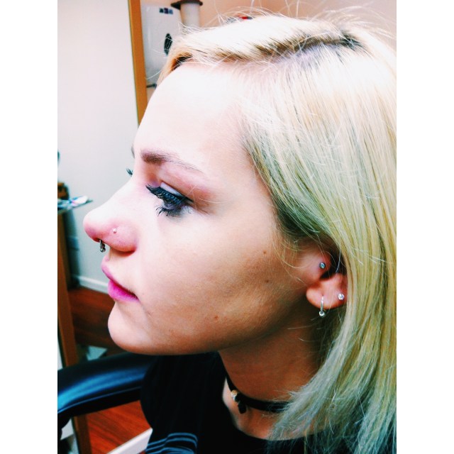 Amy's Nose & Septum Piercings