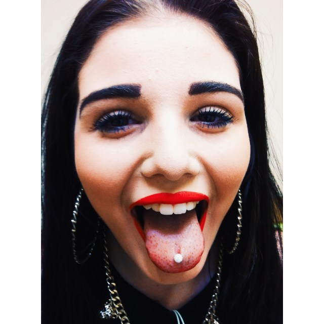 Skye's Tongue Piercing