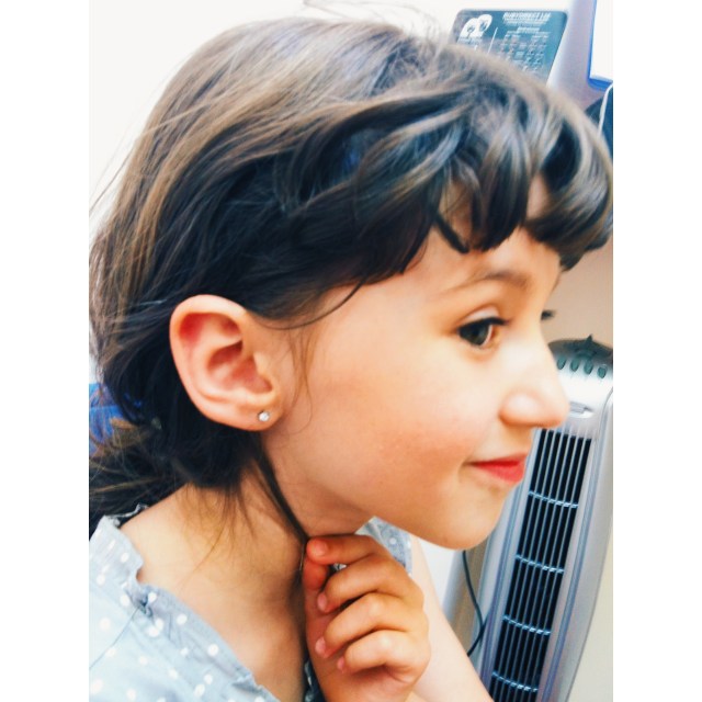 Unity's Ear Lobe Piercings