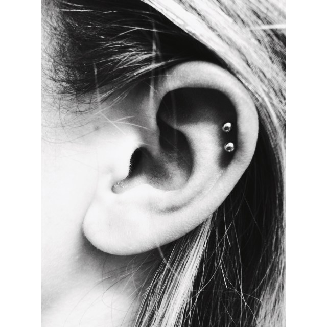 Emma's Double Top Ear ⚡⚡ Helix Piercing