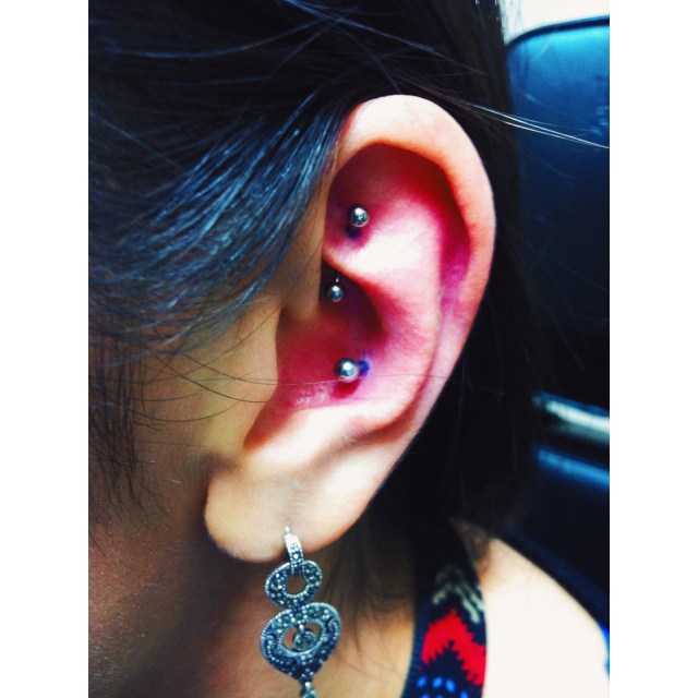 Jan's Rook & Conch Piercings