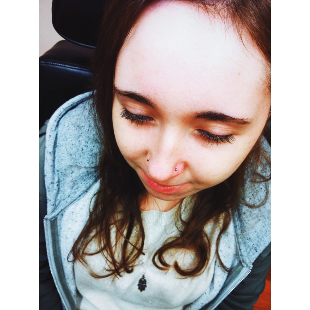 Megan's Double Nose Piercings