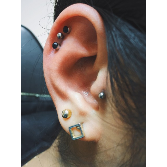 Regina's Helix Piercing