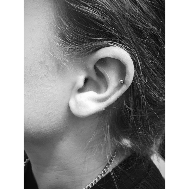 Grace's Top Ear Cartilage Helix Piercing