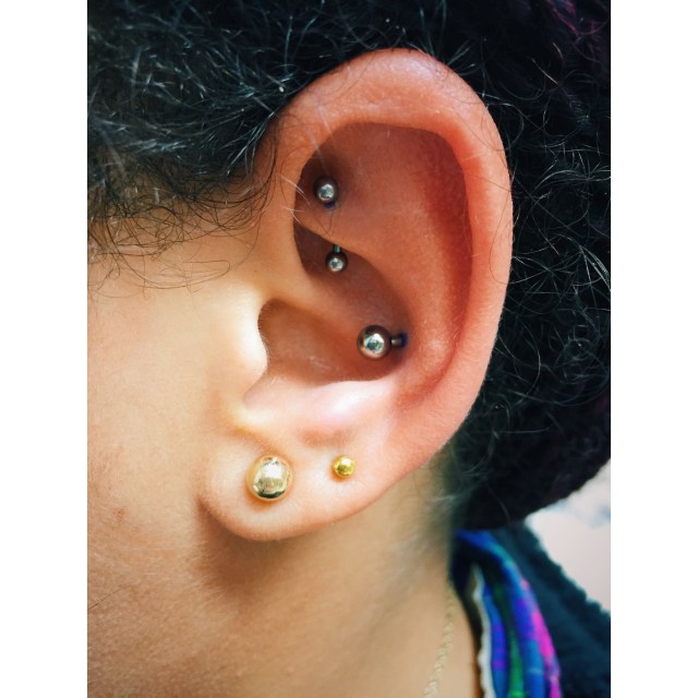 Krista's Rook & Conch Double Piercings
