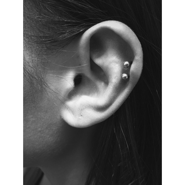 Steph's Double Helix Piercings