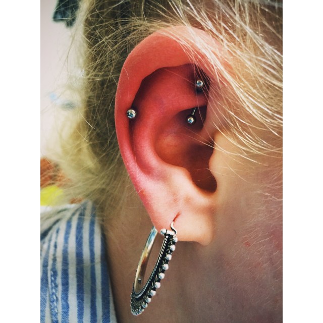 Jade's Rook & Helix Piercings