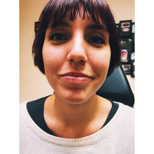 Desiree's Septum Piercing