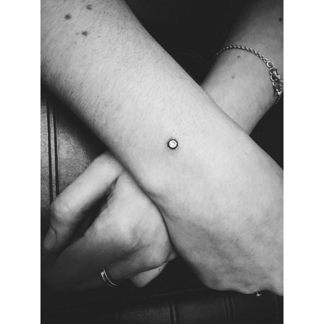 Kerrie's Wrist Dermal Anchor Piercing